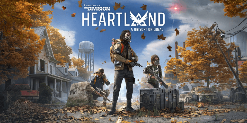 Key Art for The Division Heartland showing characters with guns